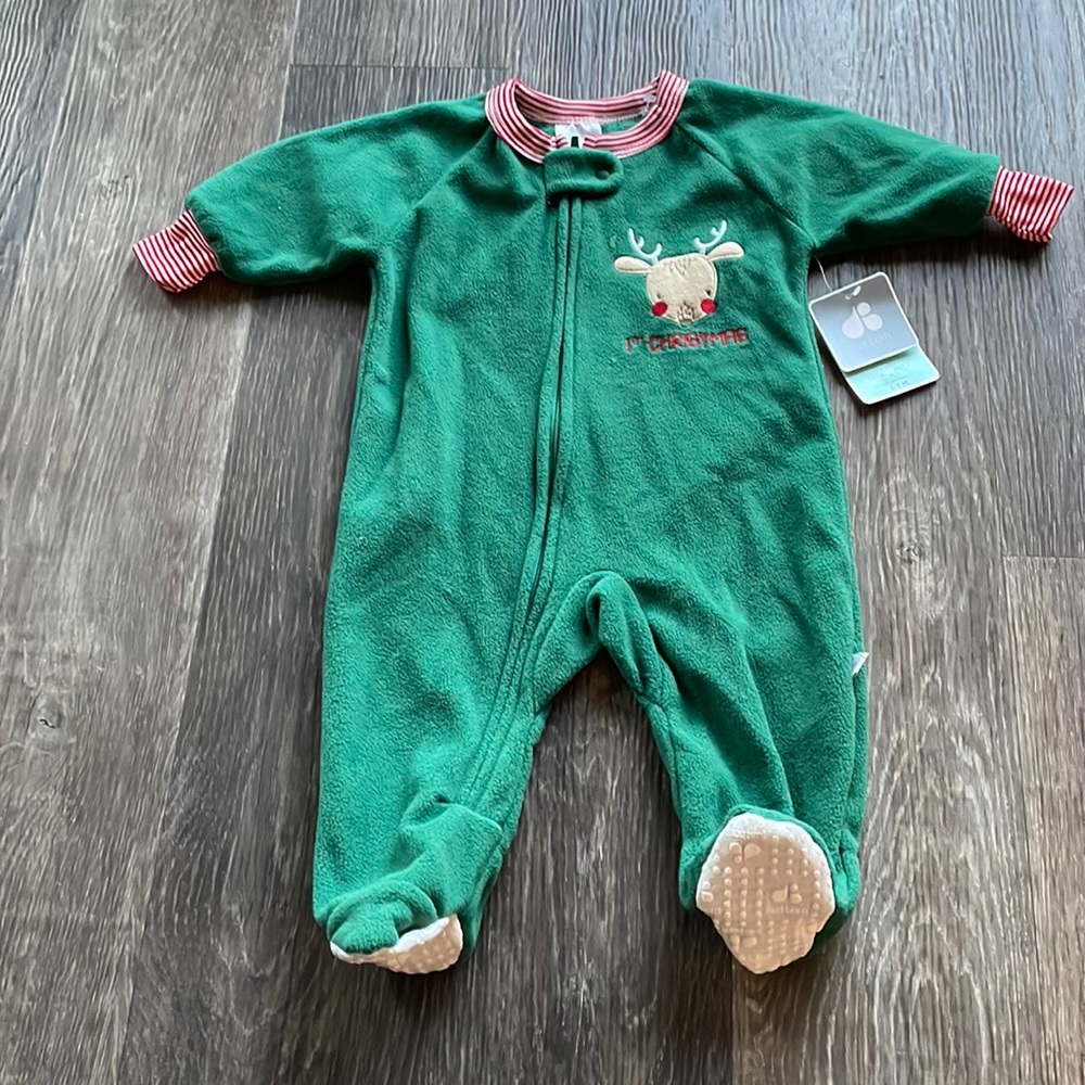 4/$20 Baby First Christmas Fleece Sleeper 6-9mth